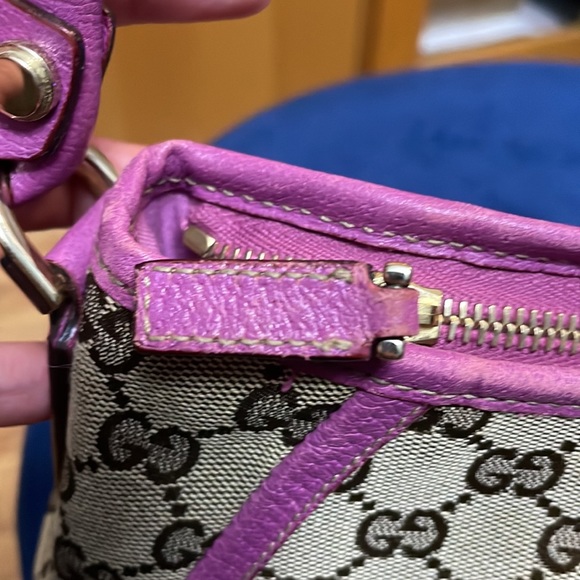 Sold!!   Monogram Abbey Pochette Fuchsia - Picture 14 of 15